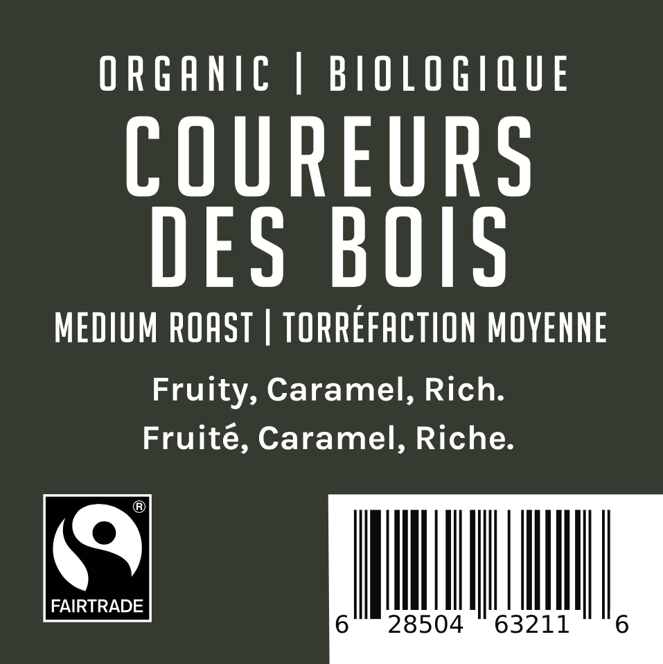 Organic Birch Bark Coureurs Des Bois Fair Trade Whole Bean Coffee - 12 oz Bag | Premium Single-Origin Coffee Beans for French Press, Drip & Espresso | Perfect for Camping, Gifts & Morning Brews