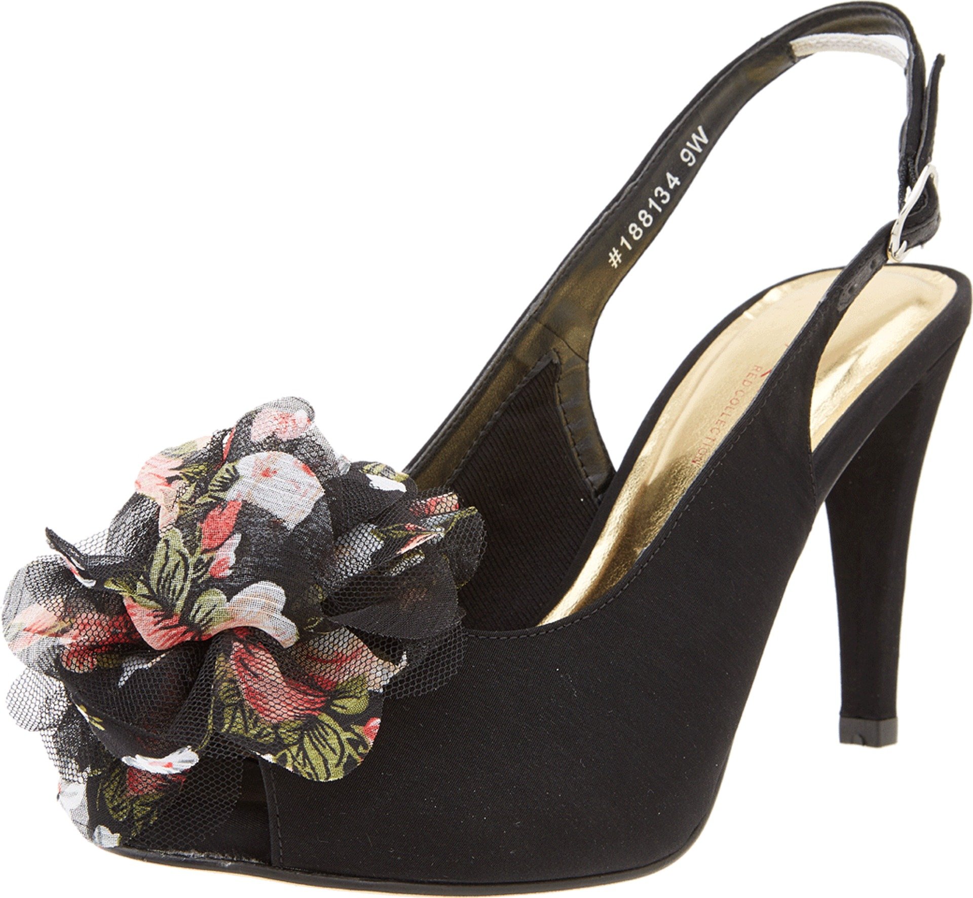 Ros Hommerson Women's Vienna Black Micro Suede & Lace Dress Shoes - Comfortable Heels for Work, Office & Special Occasions | US Size Available