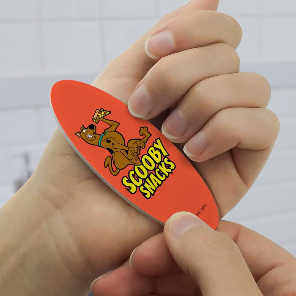 Premium Scooby Snacks Double-Sided Oval Nail Files - 4 Pack Emery Boards for Smooth & Shiny Nails - Perfect for Home, Salon & Travel Manicures