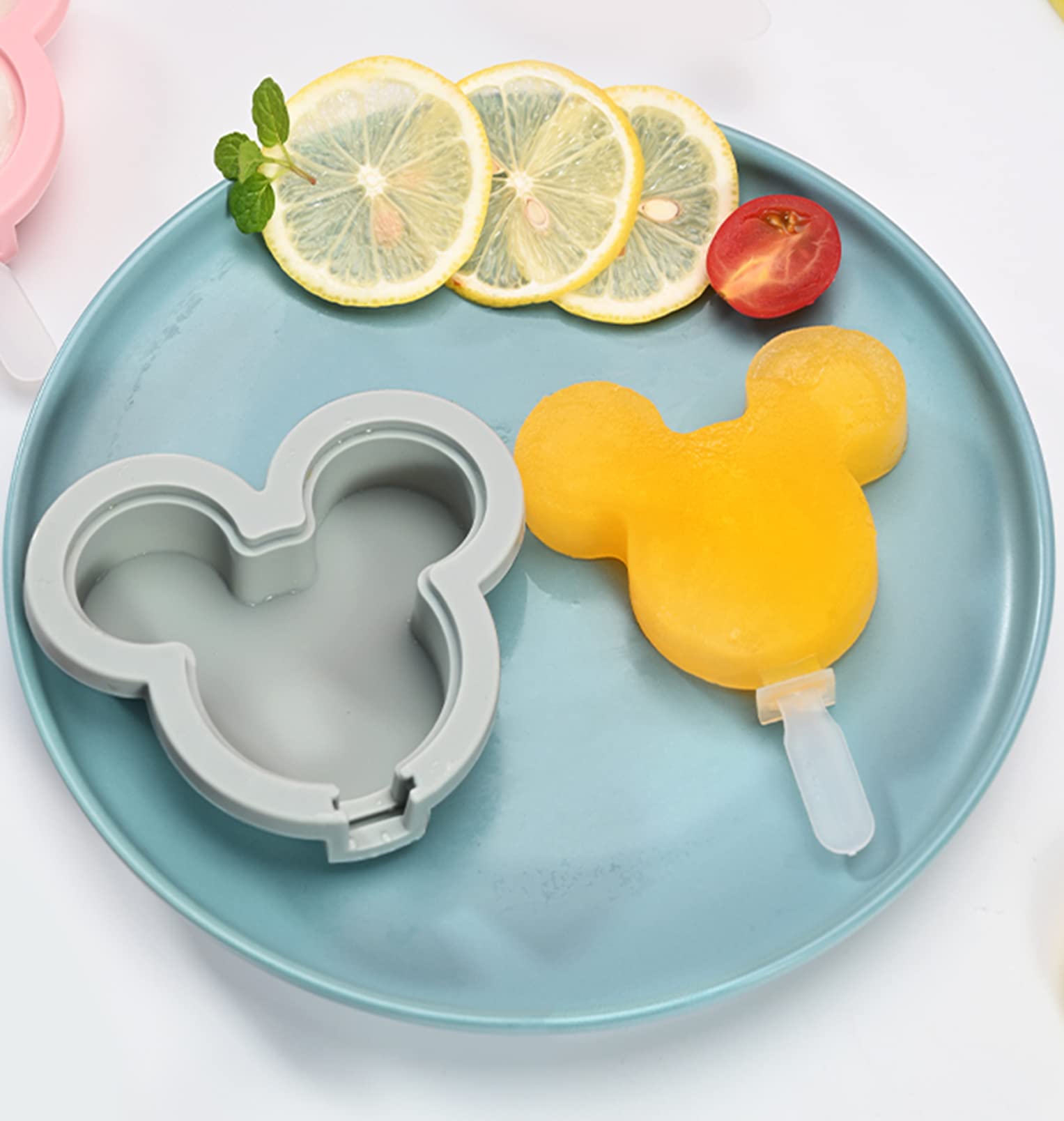 BPA-Free Silicone Popsicle Molds Set - Reusable Ice Pop & Cake Pop Molds with Lids and Sticks, Non-Toxic Cartoon Ice Cream Molds for Kids - Perfect for Summer Treats, Birthday Parties, and DIY Frozen Desserts