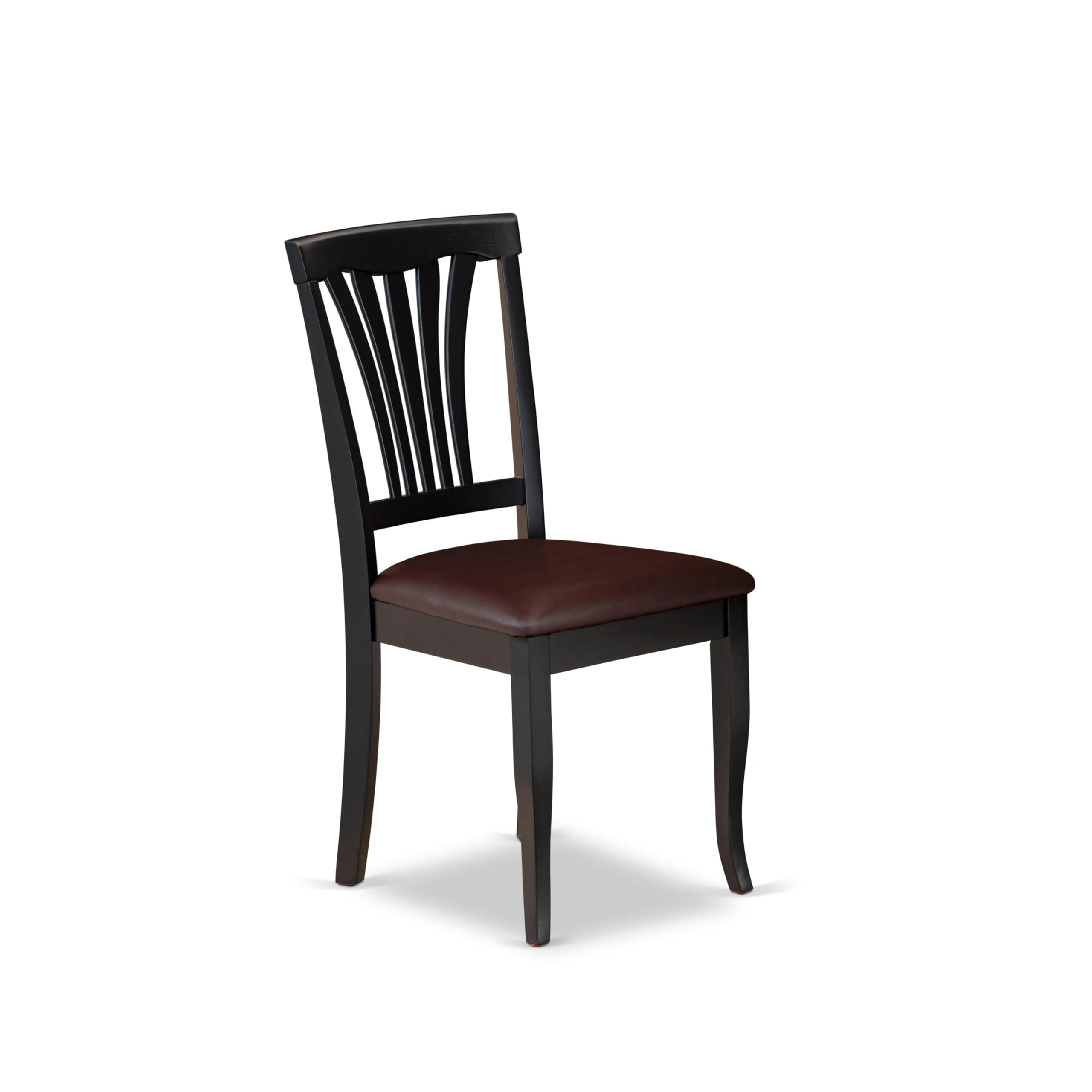 Modern 3-Piece Round Dining Table Set with Drop Leaf & 2 Faux Leather Chairs - 42x42 Inch Black & Cherry Wood - Perfect for Small Kitchens, Breakfast Nooks & Compact Dining Spaces