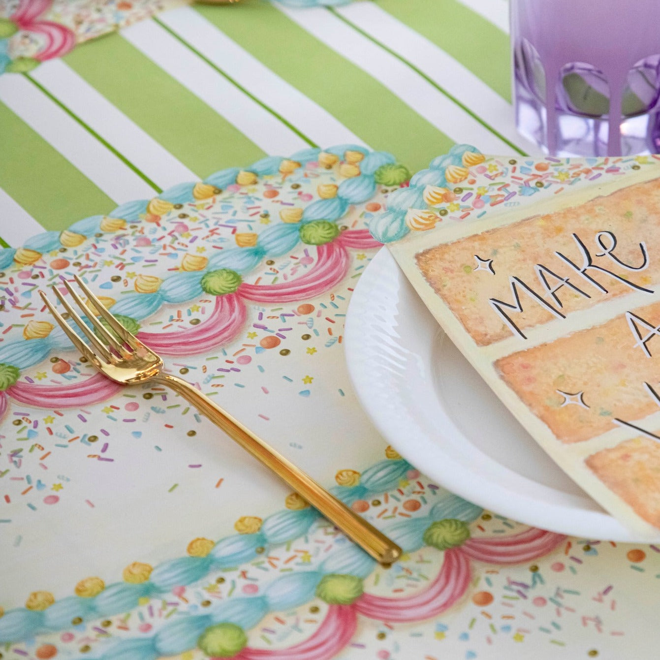 Custom Die-Cut Birthday Cake Placemat - Personalized Party Table Decor for Kids & Adults - Perfect for Birthday Celebrations, Dessert Tables, and Special Events
