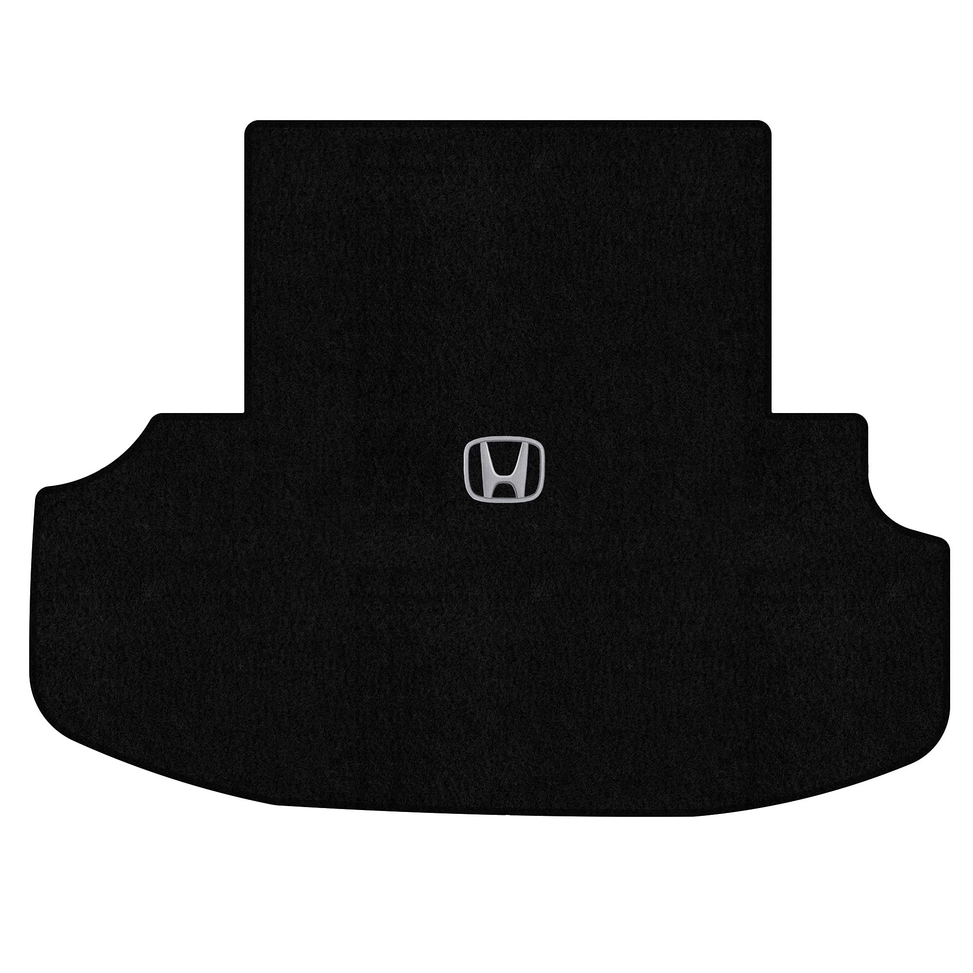 Premium Custom-Fit Carpet Floor Mats for 2003-2007 Honda Accord Coupe - Luxury Car Floor Liners with Honda H Silver Logo (Black, Trunk) - Perfect for Daily Commuting & Road Trips