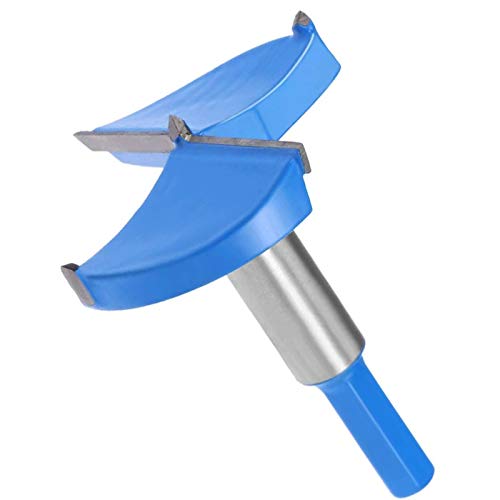 53mm Forstner Drill Bit - Professional Alloy Woodworking Hole Saw, Wood Cutter & Boring Bit for Power Rotary Tools - Perfect for Cabinet Making, Furniture Repair & DIY Wood Projects (1 Piece, Blue)