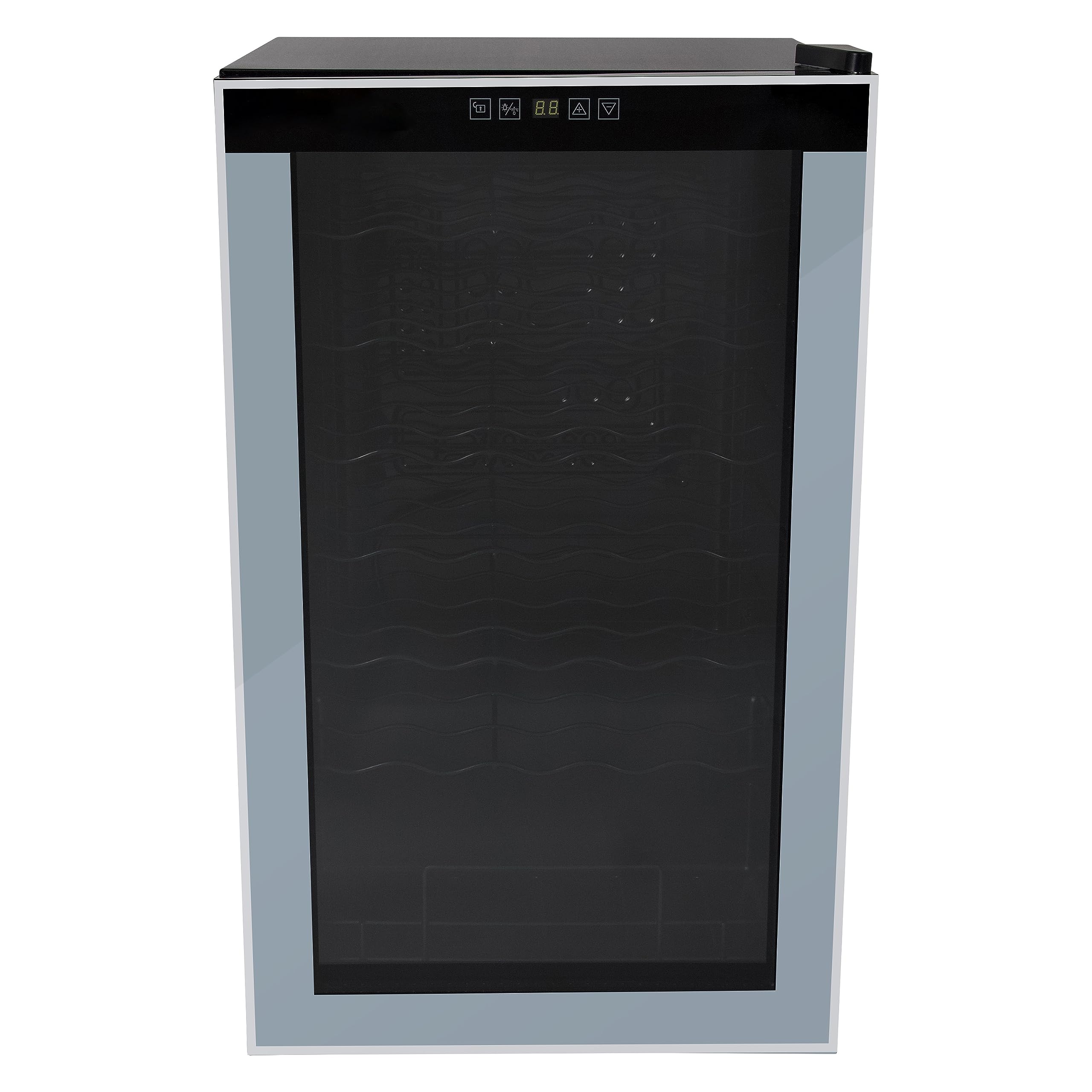 West Bend WB340WCNB 34-Bottle Wine Cooler Refrigerator - Freestanding Single Zone with Digital Temperature Control, Stainless Steel & Glass Door Design, 3.3 Cu.Ft Capacity, Black - Perfect for Home Bars, Restaurants, and Wine Cellars