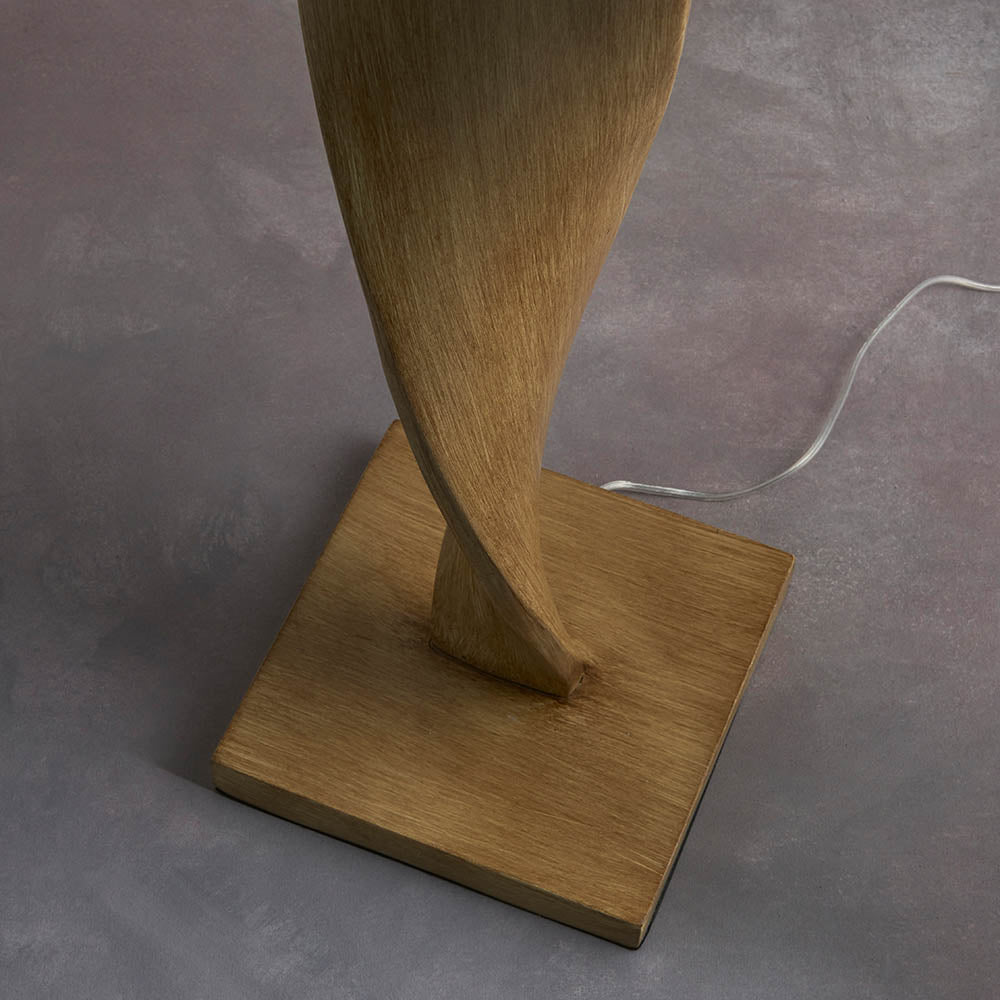 Bellatrix Modern Floor Lamp with Wood Finish - E27 Socket for Living Room, Bedroom, or Office Lighting