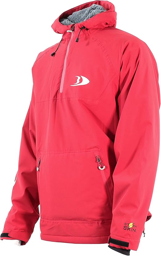 Blackfish StormSkin Gale Pullover Jacket - Waterproof Windproof Fleece-Lined Hoodie for Men (Crimson, XL) - Perfect for Hiking, Camping & Outdoor Adventures