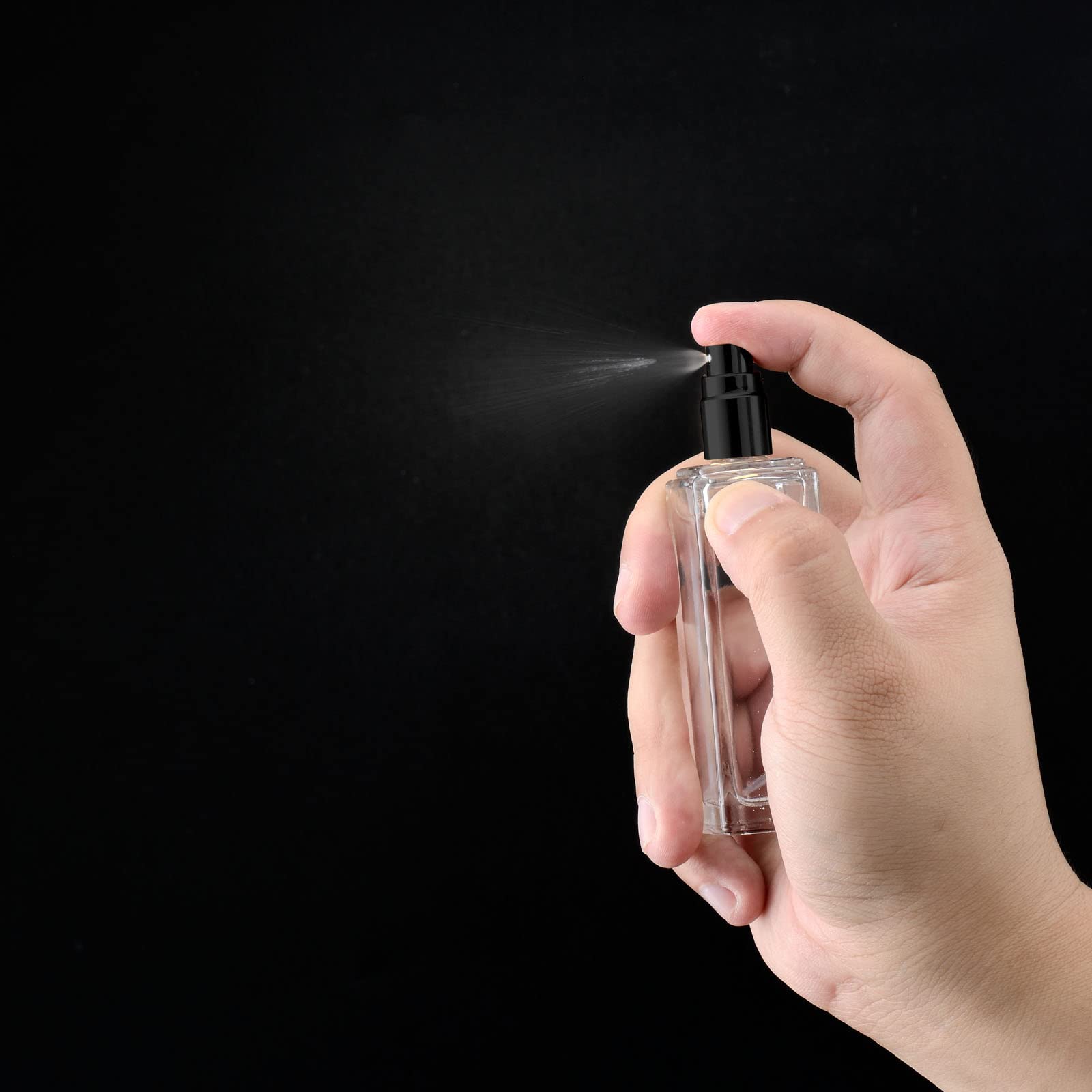 30ml Glass Spray Bottle for Perfume & Essential Oils - 1oz Empty Refillable Travel Atomizer (6 Pack, Black) | Perfect for DIY Fragrances, Aromatherapy & On-the-Go Use