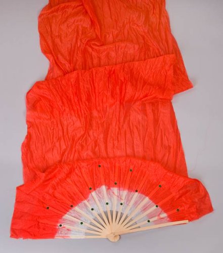 Elegant Silk Dancing Ribbon Fan - Handmade Performance Fan for Belly Dance, Yoga, Tai Chi & Stage Shows | Perfect for Dance Props, Costume Accessories & Artistic Performances