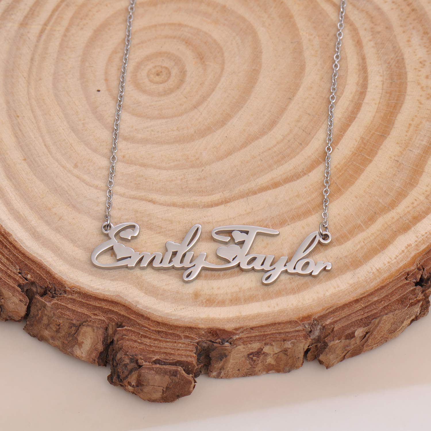 Personalized Name Necklace - Custom Sophia Rose Engraved Jewelry for Women | Perfect Gift for Birthday, Anniversary & Valentine's Day