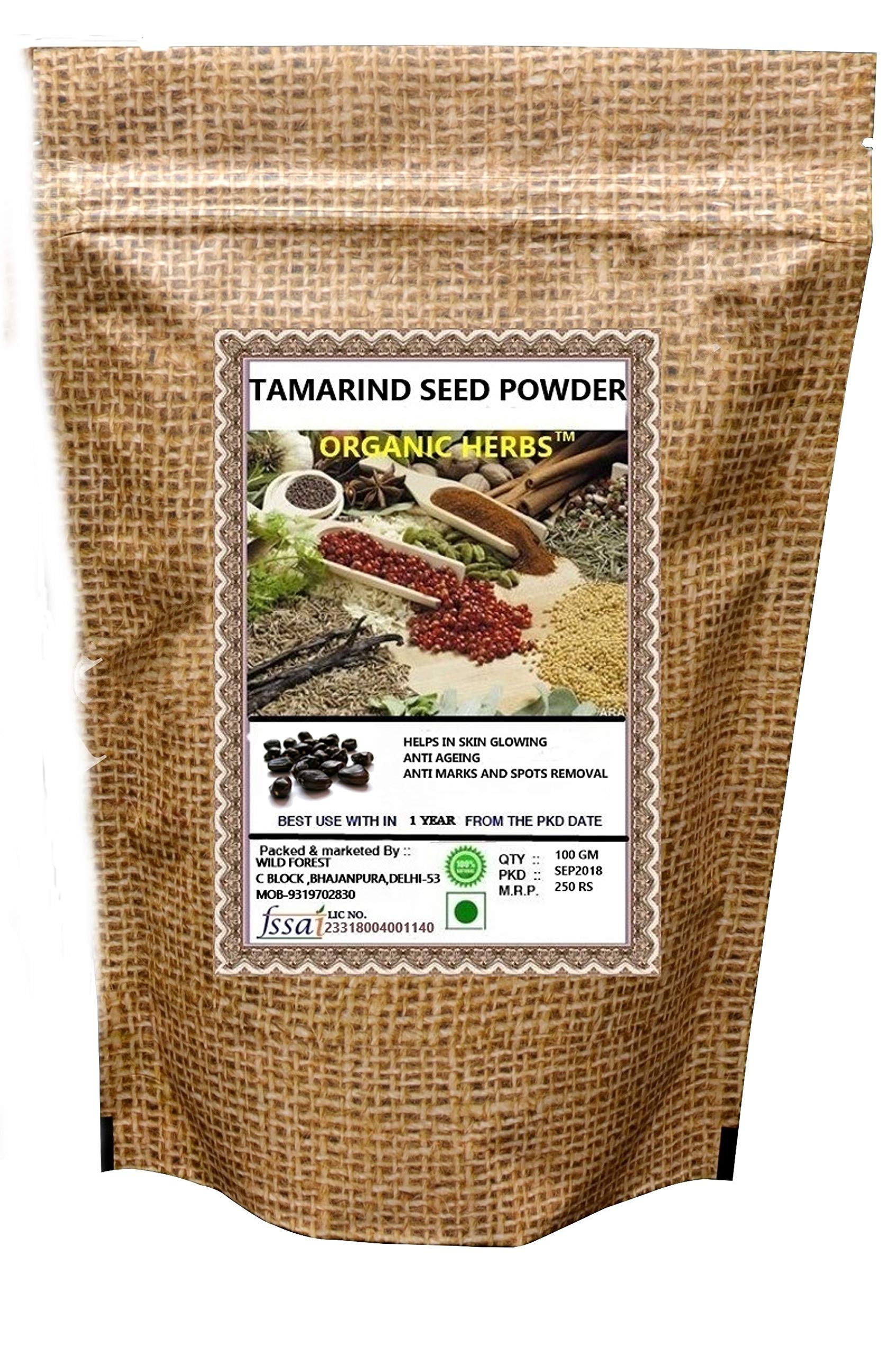 Organic Tamarind (Imli) Seeds Powder 400g - Pure, Natural & Chemical-Free | Perfect for Cooking, Baking & Herbal Remedies