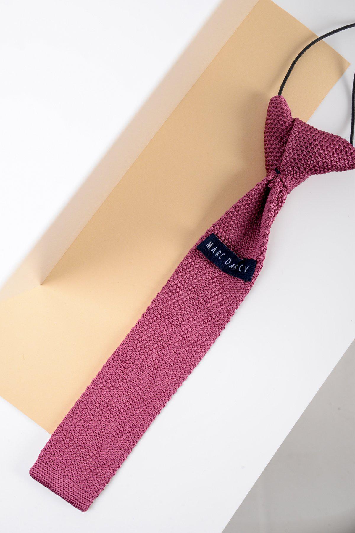Kids' Knitted Berry-Colored Tie - Perfect for School, Parties & Formal Events