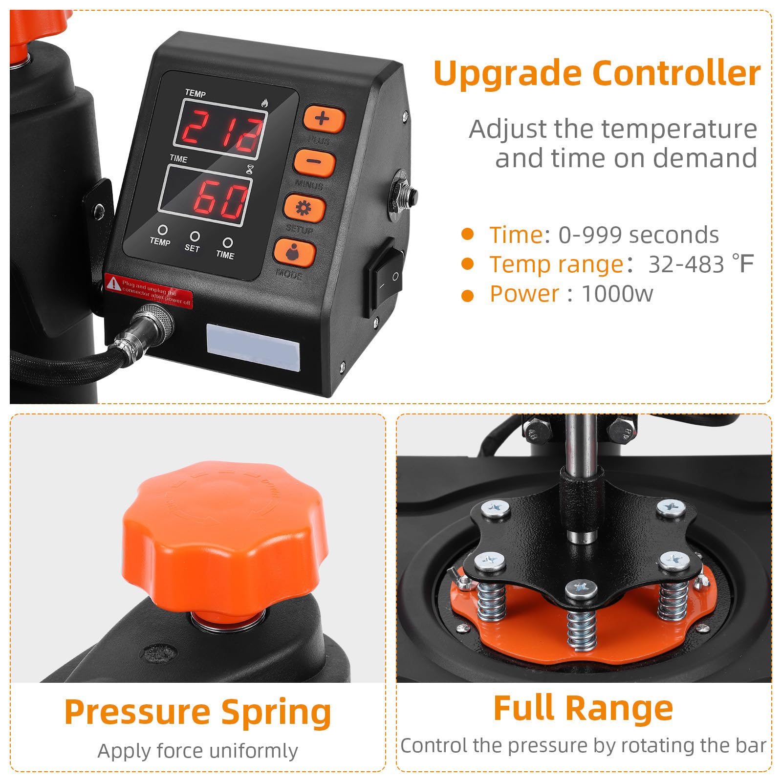 6 in 1 Heat Press Machine with 360° Rotation - 12