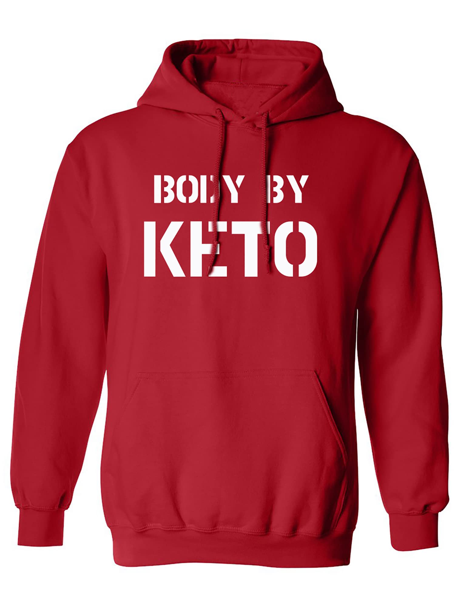 Zerogravitee BODY BY KETO Hooded Sweatshirt for Women & Men - Comfortable Unisex Pullover for Weight Loss, Fitness & Keto Lifestyle - Perfect for Gym, Running & Casual Wear