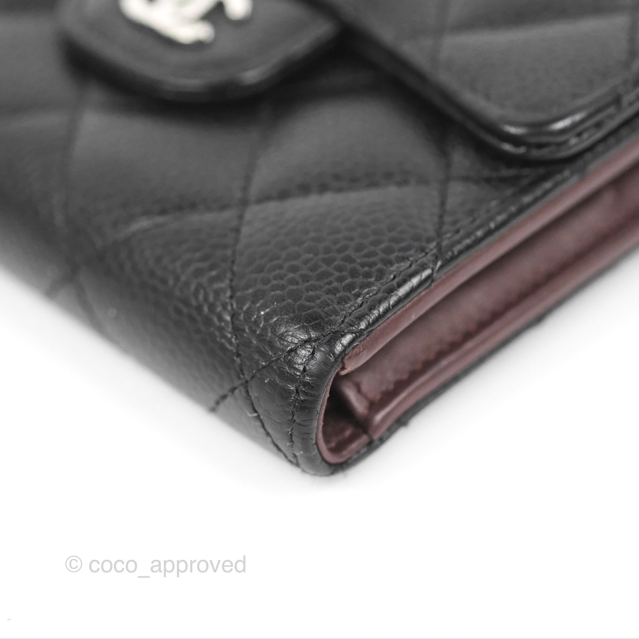 Chanel Classic Flap Wallet Black Caviar Leather with Silver Hardware - Luxury Designer Wallet for Women, Perfect for Everyday Use & Special Occasions