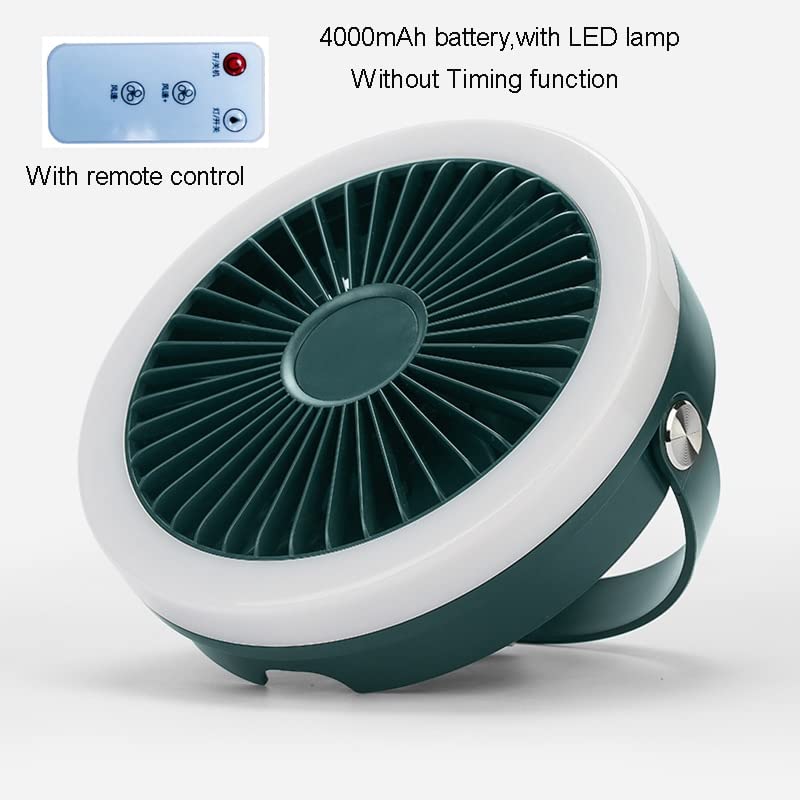 8000mAh USB Rechargeable Ceiling Fan with Remote Control & 4 Speed Settings - Portable Hanging Fan for Camping Tents, Bedrooms, Outdoor & Home Use - Energy Efficient Cooling Fan Light (Ochre Color) - Perfect for Summer Nights, RV Trips and Patio Relaxation