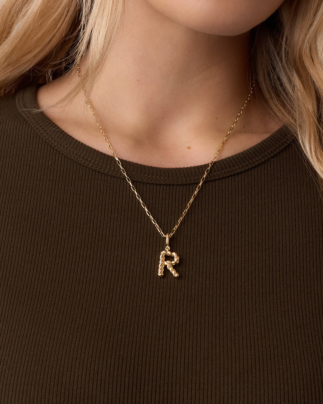 Alphabet Statement Charm Necklace for Women - Crew Letter Pendant Jewelry - Perfect for Layering, Gifts & Everyday Wear