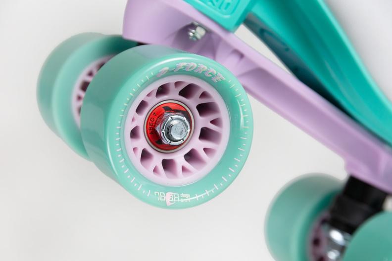 Chaya Melrose White & Teal Roller Skates for Women - Outdoor & Indoor Quad Skates with Lightweight Design - Perfect for Rink, Park, and Street Skating