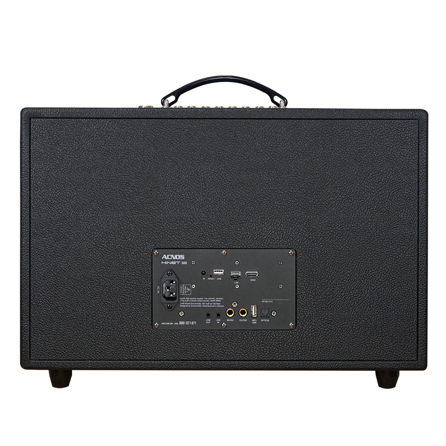 Acnos Soncamedia Kbeatbox Hi NET3600 Karaoke Powered Speaker System - Portable Bluetooth Speaker with Mic for Home Parties, Outdoor Gatherings & Professional Performances