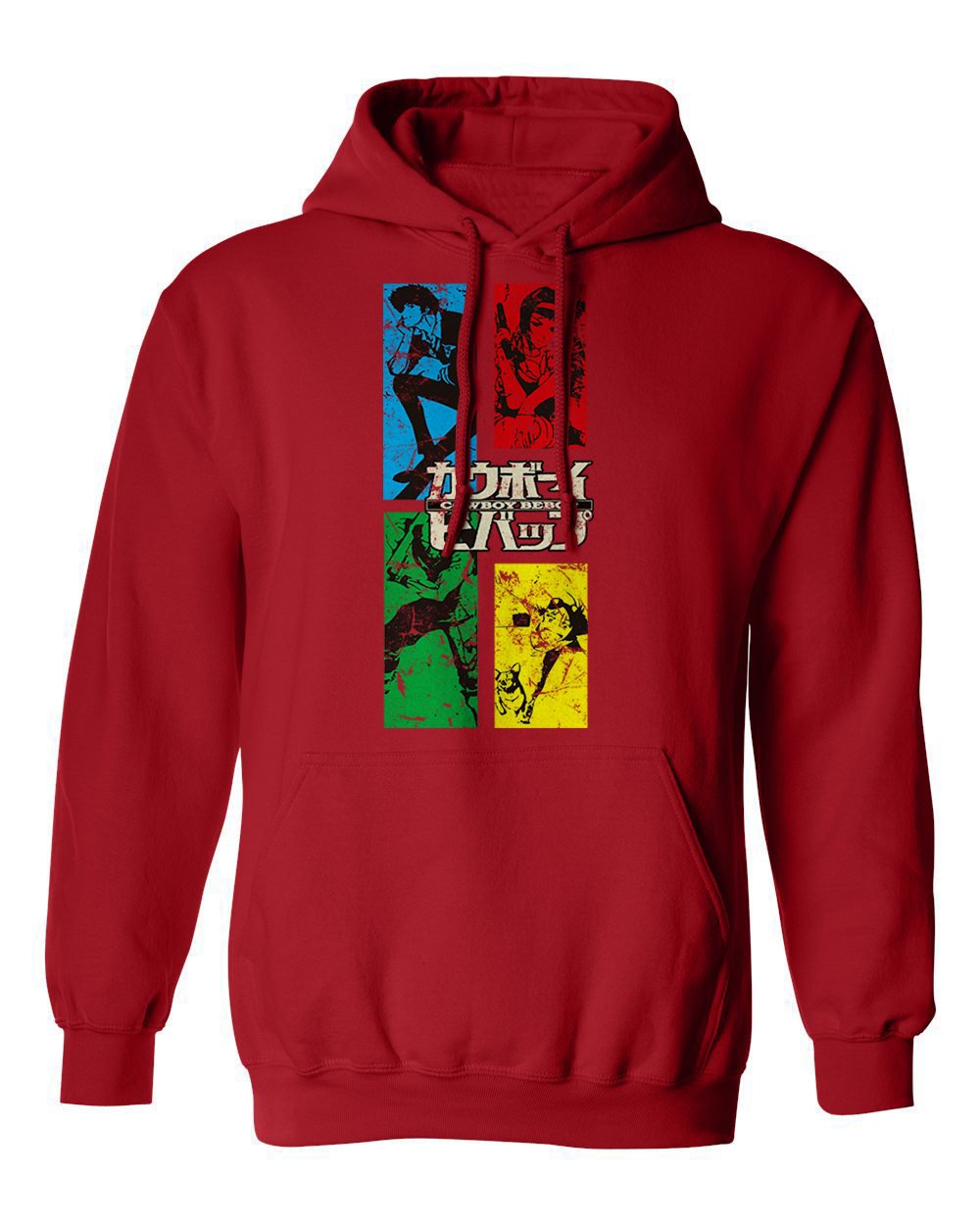 RIVEBELLA Anime Hoodie - Graphic Manga Crew Neck Sweatshirt for Men | Cowboy Bebop Inspired Novelty Hooded Tee | Perfect for Cosplay, Anime Conventions & Casual Wear