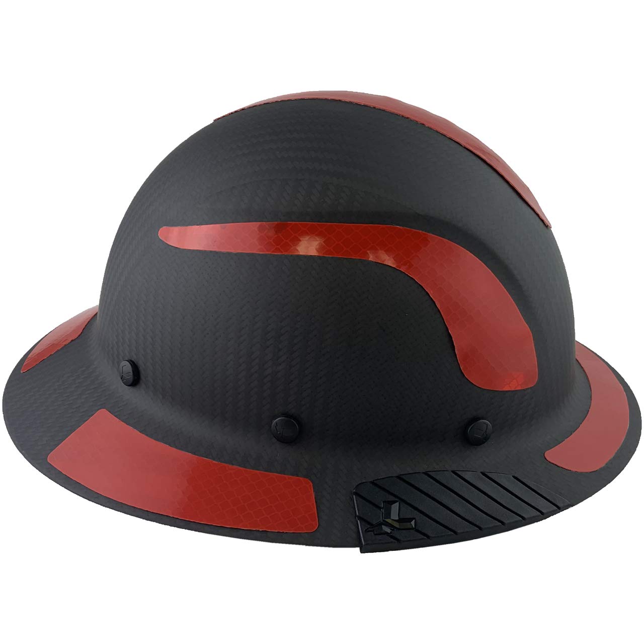 Premium Carbon Fiber Full Brim Safety Helmet - OSHA Approved Hard Hat with Red Reflective Decals & Free Tote Bag - Ideal for Construction, Industrial Work & Outdoor Safety Gear