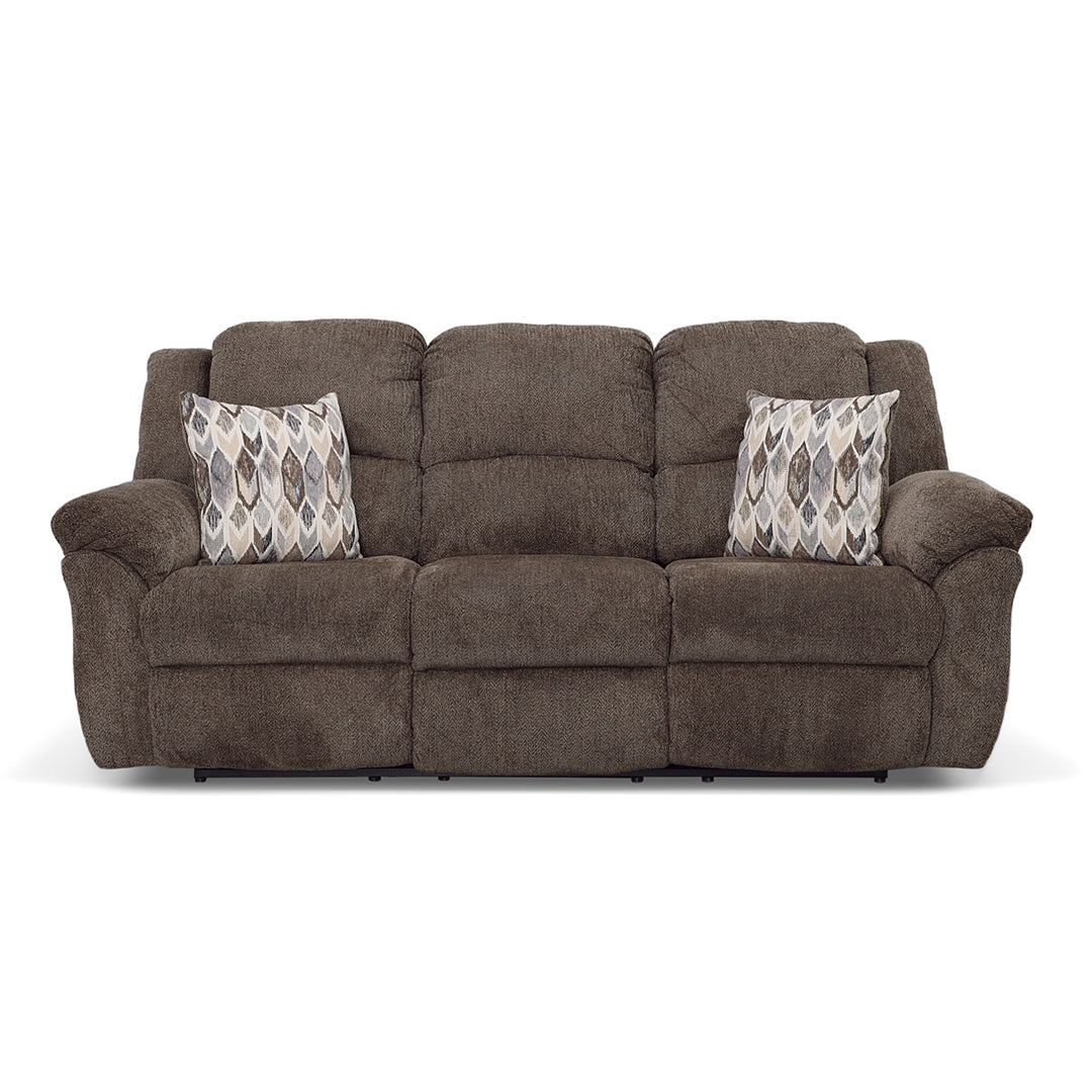 Premium Newport Reclining Sofa - 3-Seater Leather Recliner Couch with Cup Holders & USB Charging Ports - Modern Living Room Furniture for Home Theater & Family Relaxation