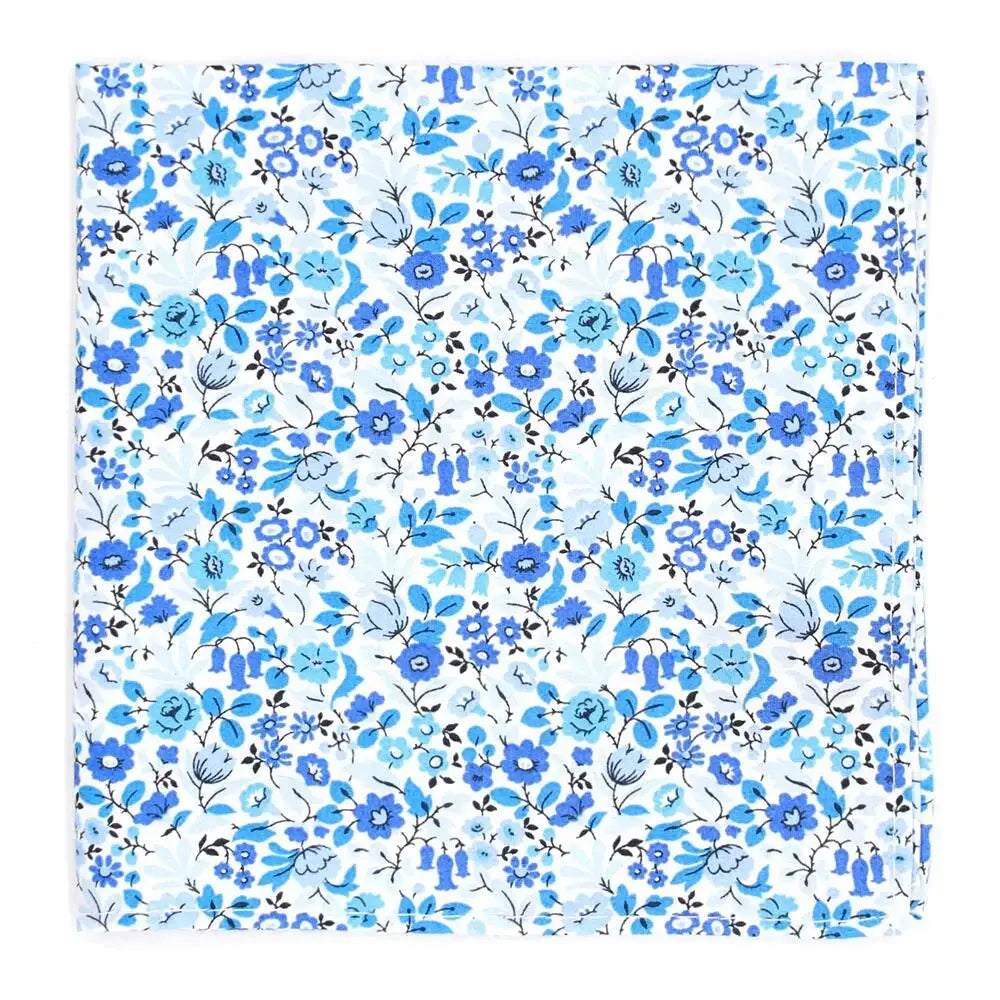 L.A. Smith Astrid Niva Blue Hank Scarf - Premium Liberty Fabric Wrap - Perfect for Winter Fashion & Gift Giving