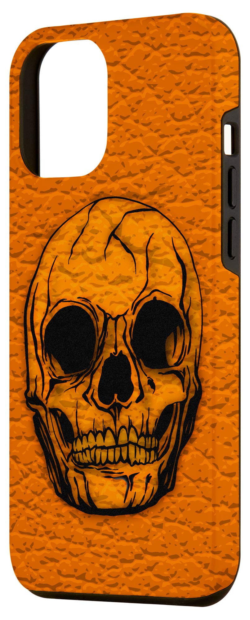 Premium Leather iPhone 12 Pro Max Case with Skull Pattern - Halloween Protective Phone Cover for Parties, Cosplay & Spooky Events