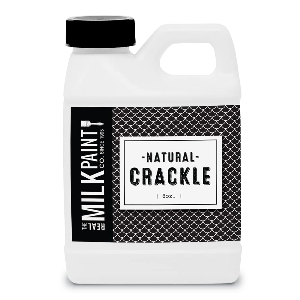 Real Milk Paint - Water-Based Crackle Finish for Wood & Drywall - 8 oz - Perfect for Vintage Furniture Restoration & DIY Home Decor Projects