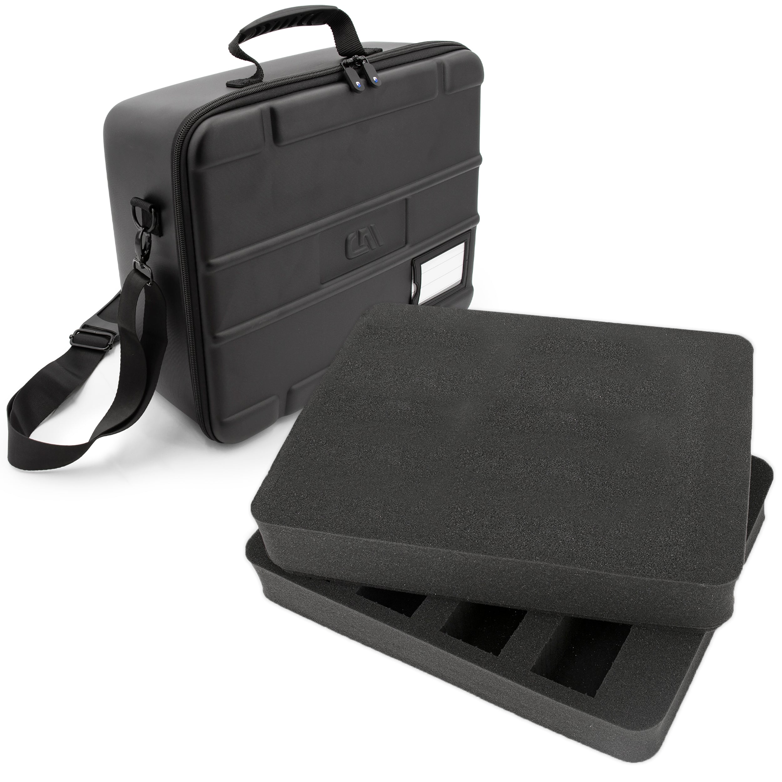 CASEMATIX Travel Case for Hercules DJControl Inpulse 200 MK2 DJ Controller - Customizable Dual Layer Foam Protection with Carry Handle | Perfect for DJ Gigs, Studio Sessions & Travel