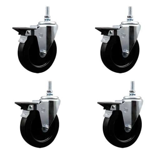 4 Swivel - Posi Lock Brakes - Black