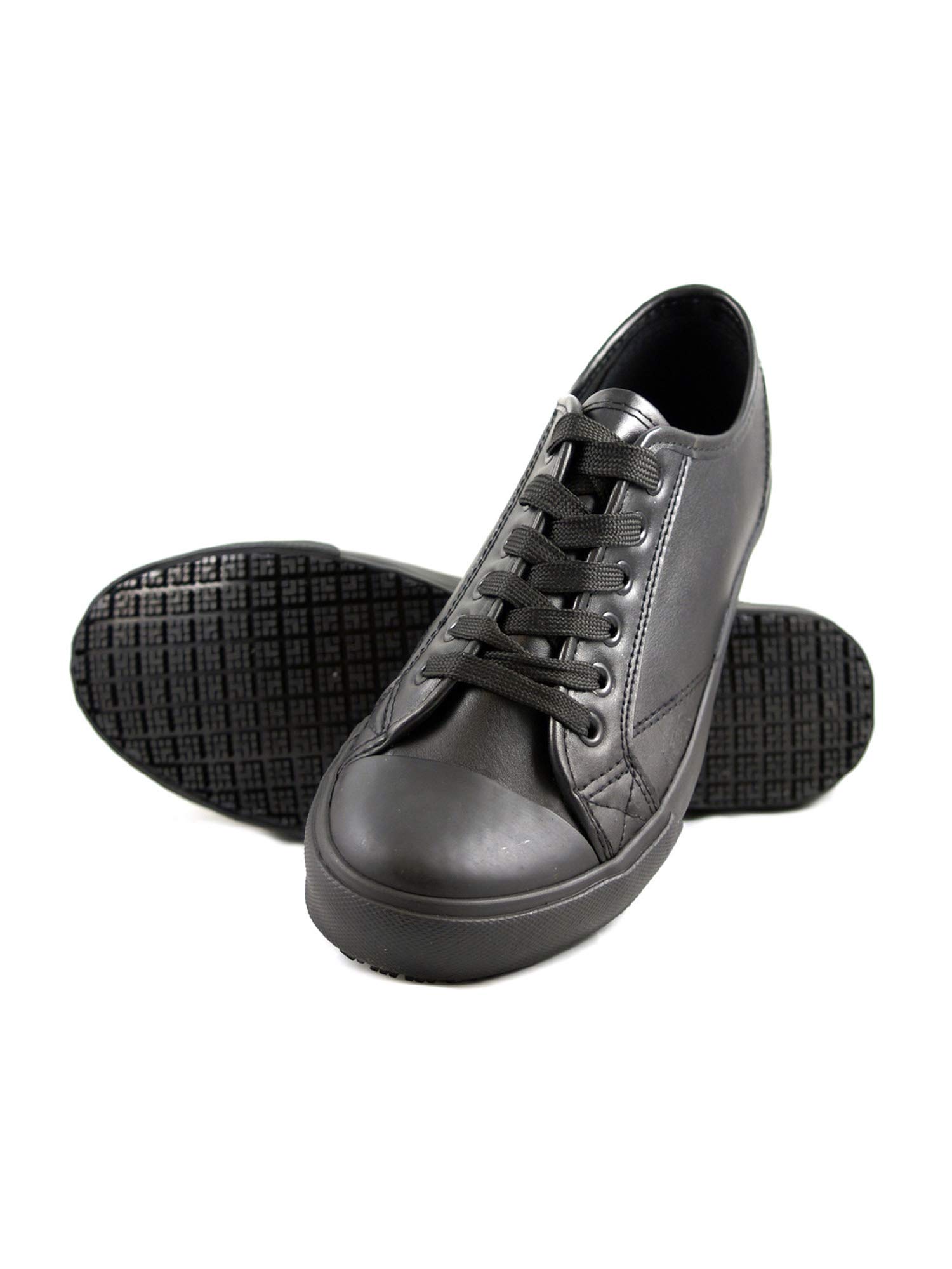Slip-Resistant Women's Work Shoes - Leather Upper Lightweight Safety Shoes for Waitress, Restaurant & Hospitality Professionals | Non-Slip Comfort for Long Shifts
