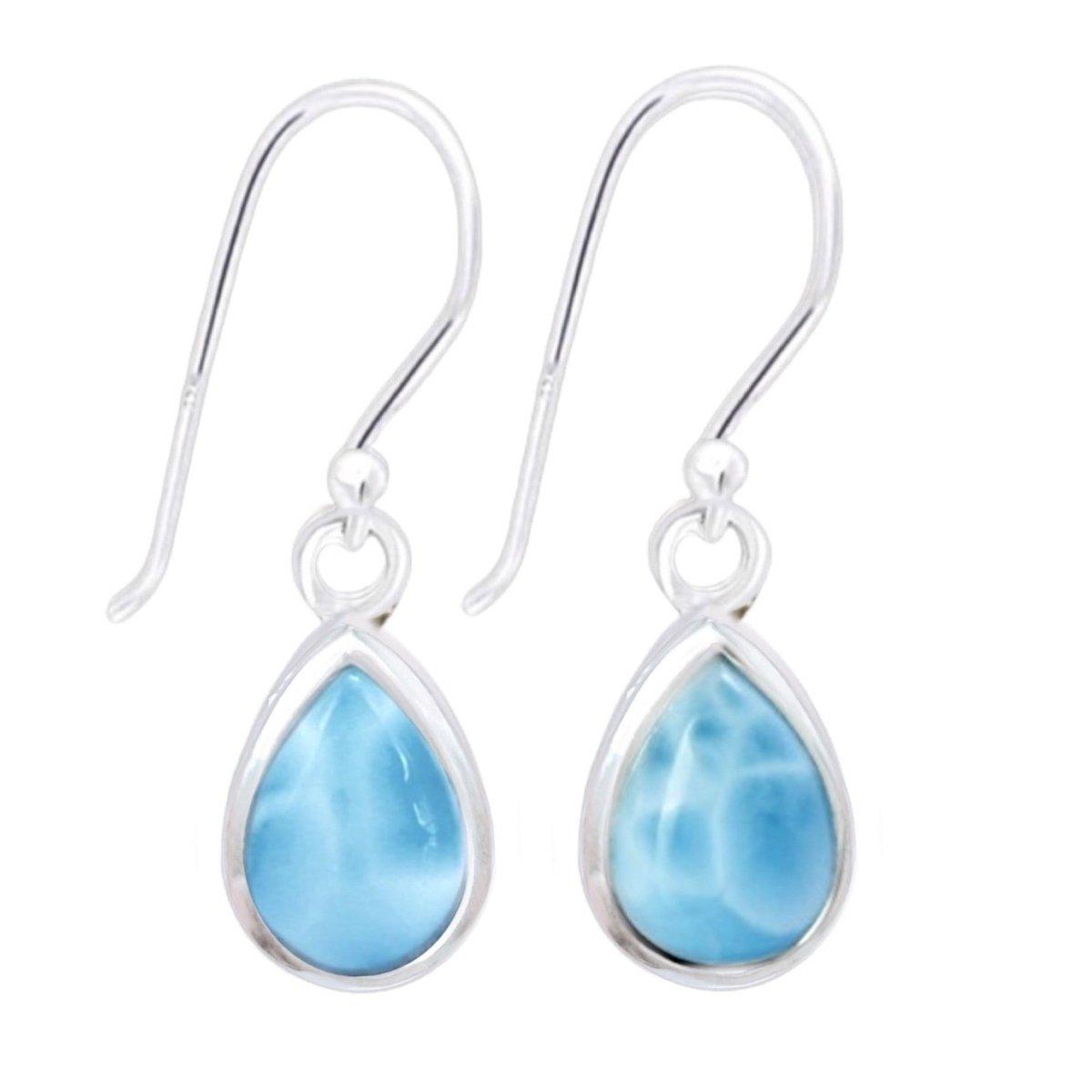 Laihas Classic Chic Small Raindrop Larimar Earrings – Dainty Handmade Jewelry for Women, Perfect for Everyday Wear & Special Occasions