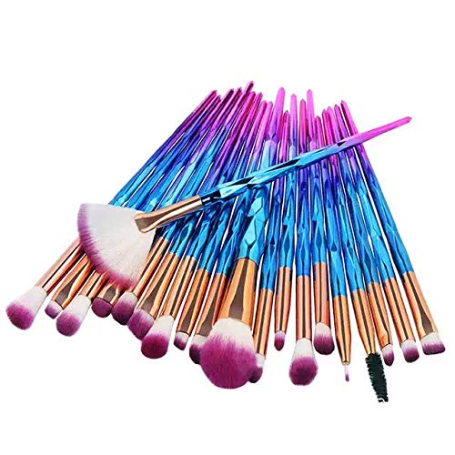 20-Piece Professional Unicorn Makeup Brush Set - Eyeshadow, Eyeliner & Blending Brushes for Crease & Full Eye Makeup | Luxury Beauty Tools for Women & Teens | Perfect for Daily Use, Special Occasions & Professional Makeup Artists