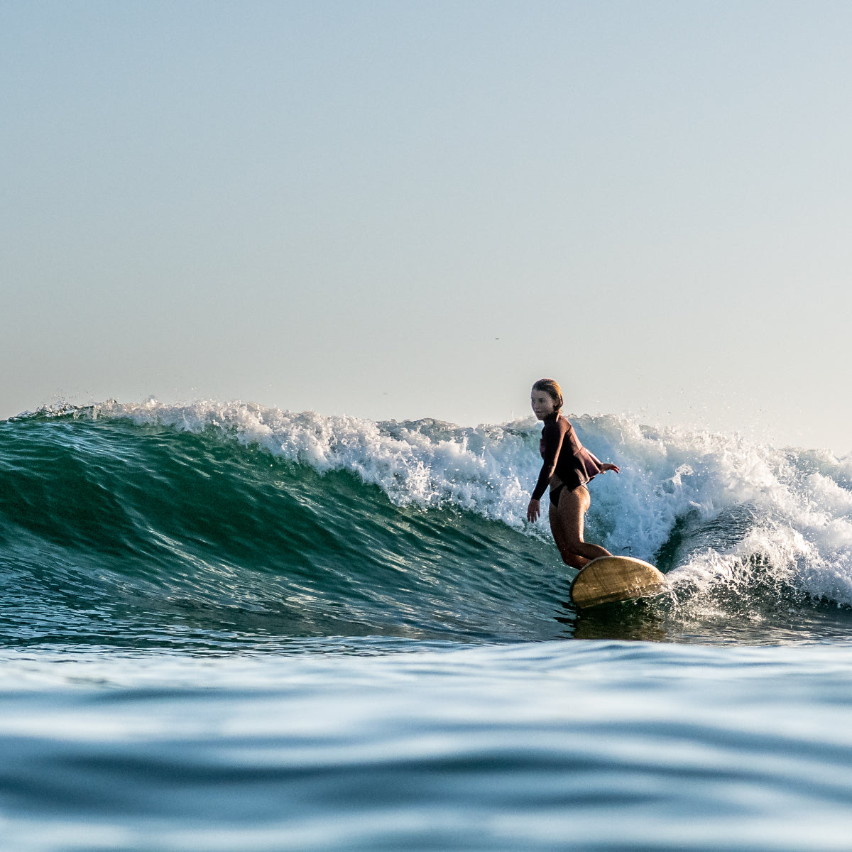 Aloha Fun Division Mid 6'8 Surfboard with Ecoskin Clear FCS2 Fin System - Perfect for Intermediate Surfers in Small to Medium Waves