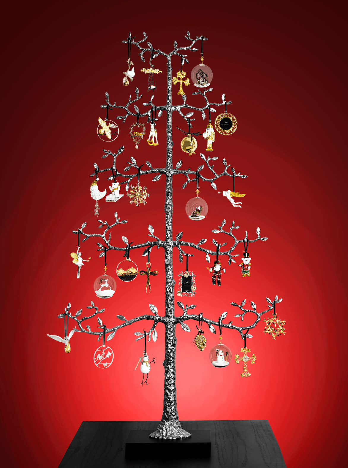 Espalier Christmas Ornament Tree - Elegant Wall-Mounted Holiday Decor for Home, Office & Festive Parties | Perfect for Living Room, Mantel & Winter Weddings