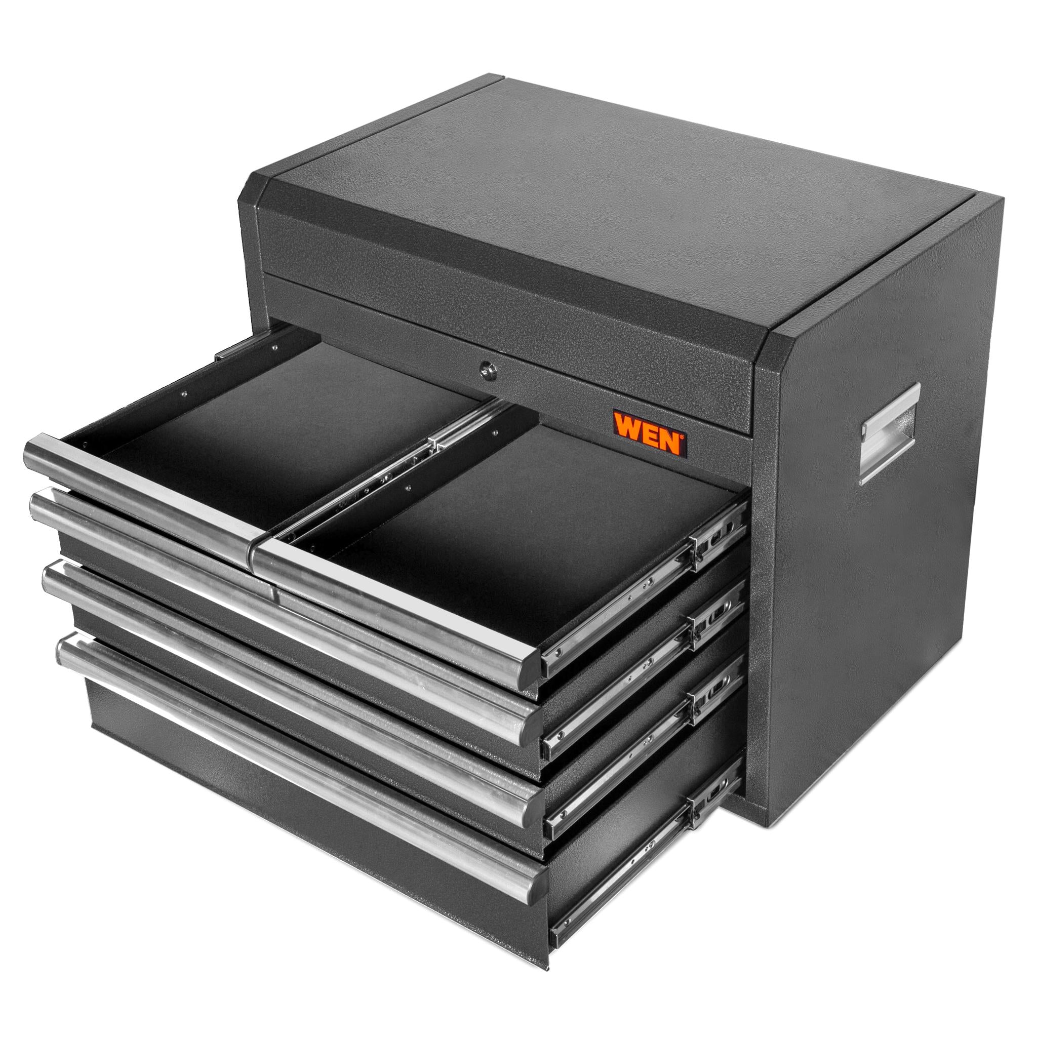 WEN GG261T 26-Inch Heavy Duty Tool Chest - 21 Gauge Powder Coated Steel Toolbox for Garage, Workshop & Professional Use | Durable Storage for Tools & Equipment