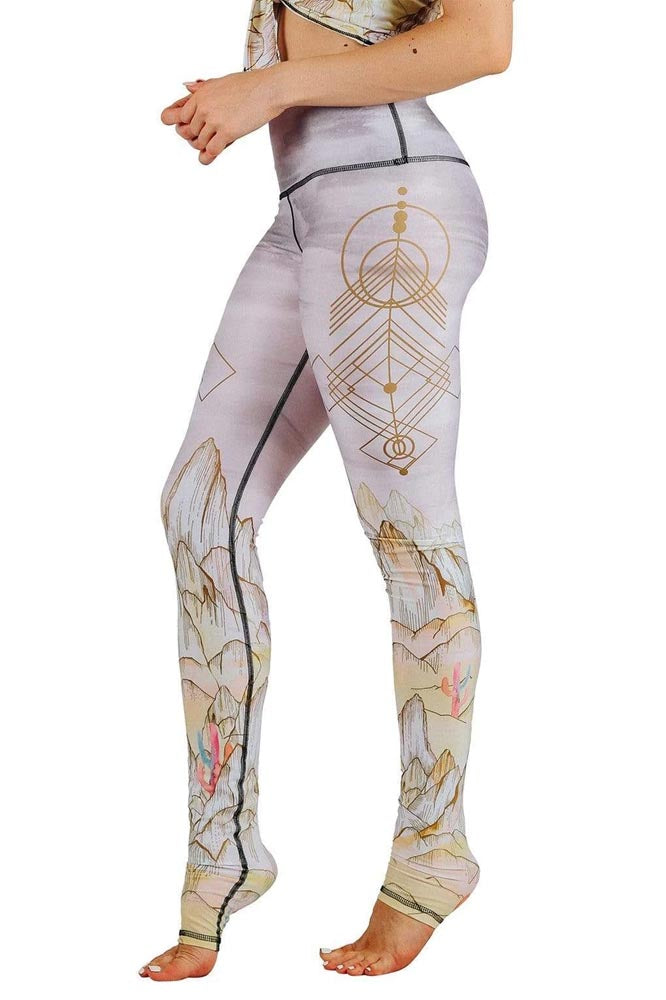 Monsoon Medley Printed High-Waist Yoga Leggings for Women - Soft Stretchy Workout Pants - Perfect for Yoga, Pilates, Gym & Lounge Wear