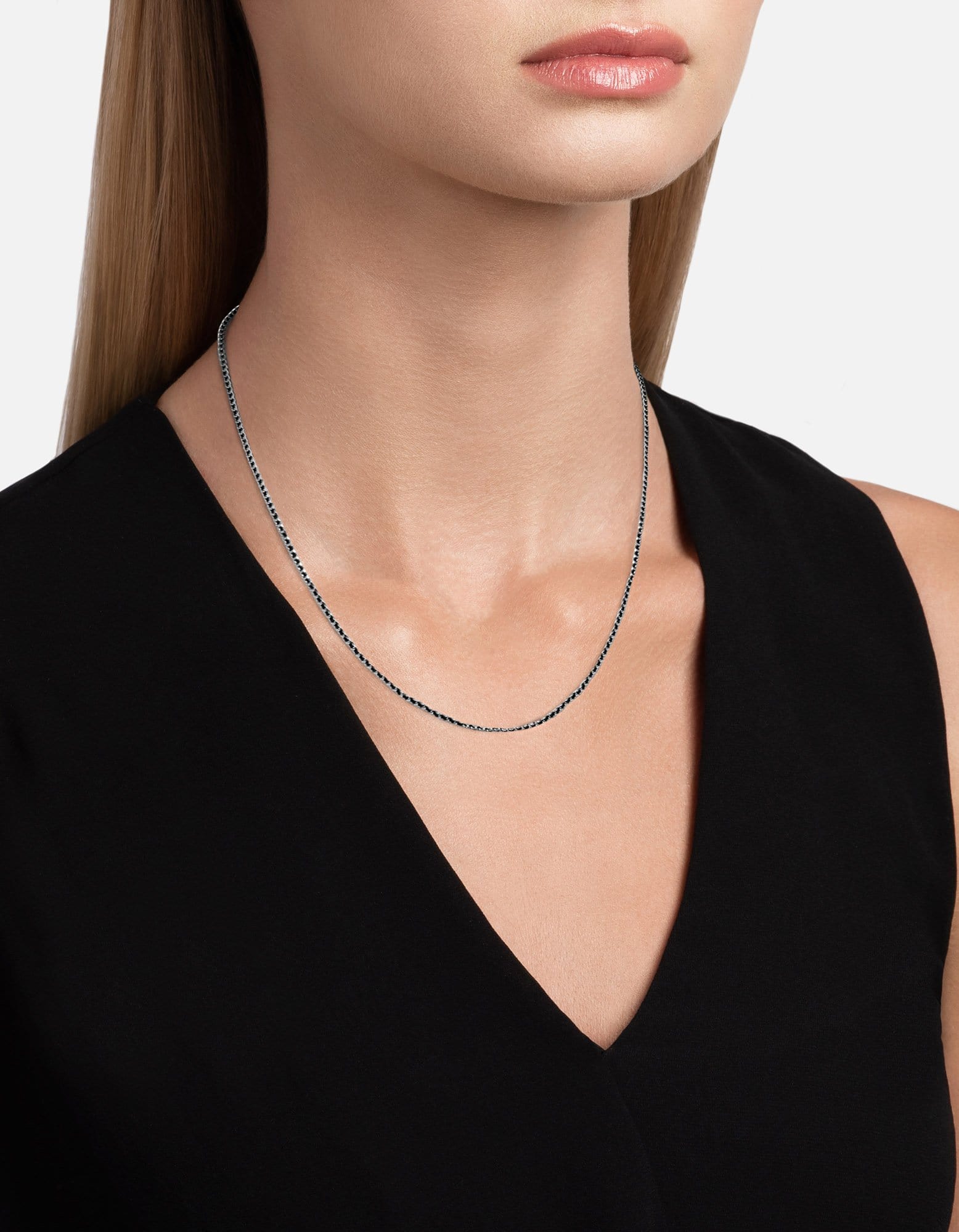 2mm Sterling Silver Woven Chain Necklace for Women - Elegant Layering Piece for Everyday Wear & Special Occasions