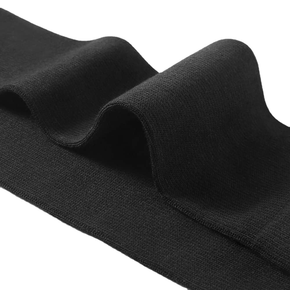 Women's Knee-High Compression Socks for Circulation & Support - Stovepipe Calf Socks with Segmented Pressure Technology (Black) - Perfect for Nurses, Travel & Varicose Vein Relief