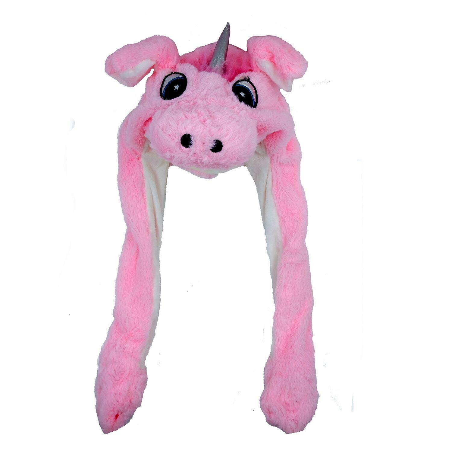 Adorable Plush Animal Head Winter Hat with Pop-Up Ears - Warm & Cozy Fashion Accessory for Women & Kids | Perfect for Snow Days, Christmas Gifts & Outdoor Activities