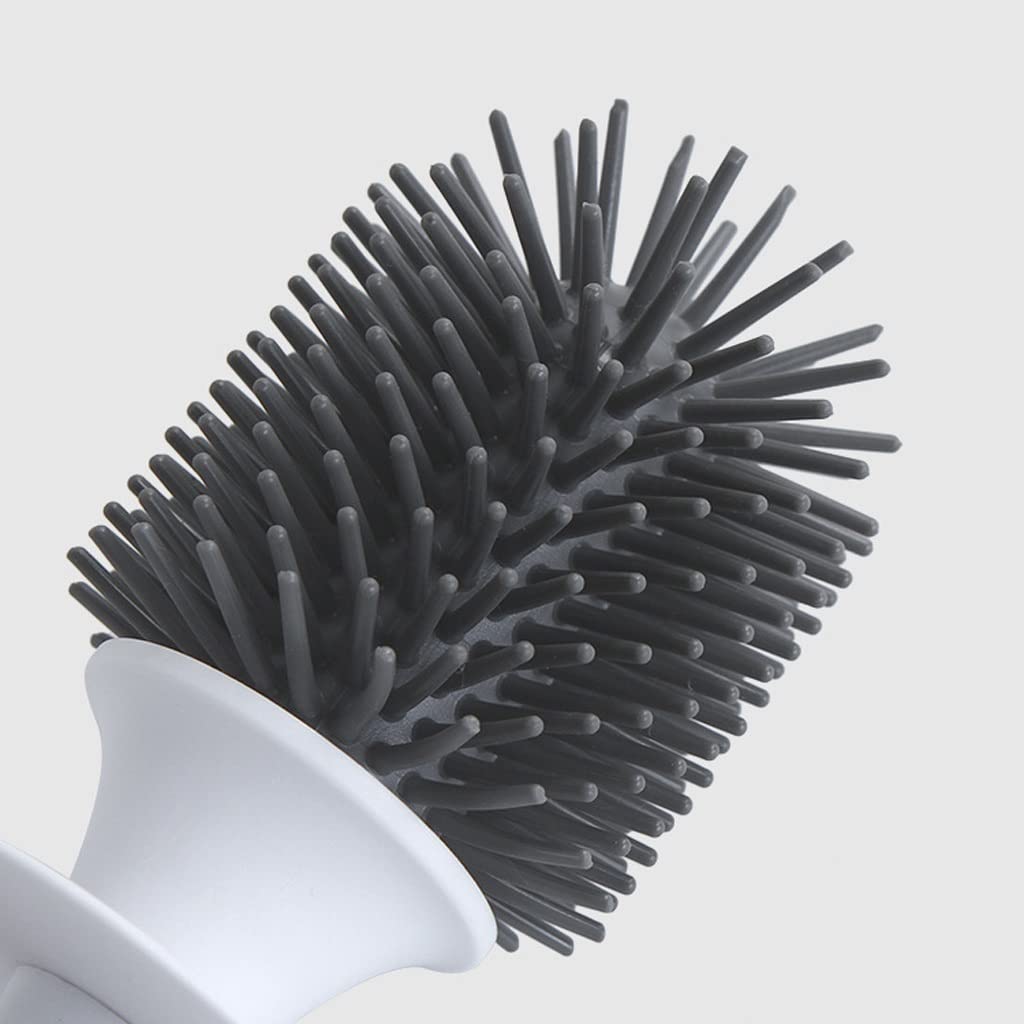 Premium Toilet Brush Set with Strong Bristles - Long Handle Bathroom Cleaning Brush for Deep Cleaning - Hanging Toilet Brush for Easy Storage (White) - Perfect for Bathrooms, Restrooms, and RVs
