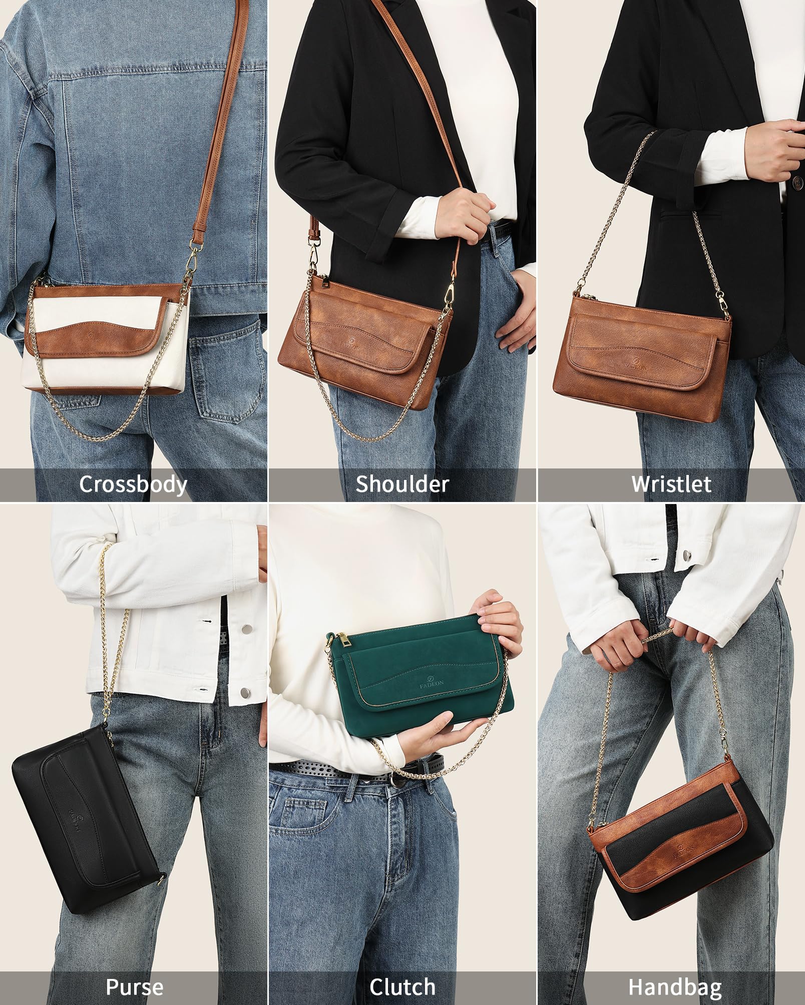Trendy Vegan Leather Crossbody Bag for Women - Small Designer Shoulder Handbag & Wristlet Purse | Perfect for Everyday Use, Date Nights & Travel Accessories