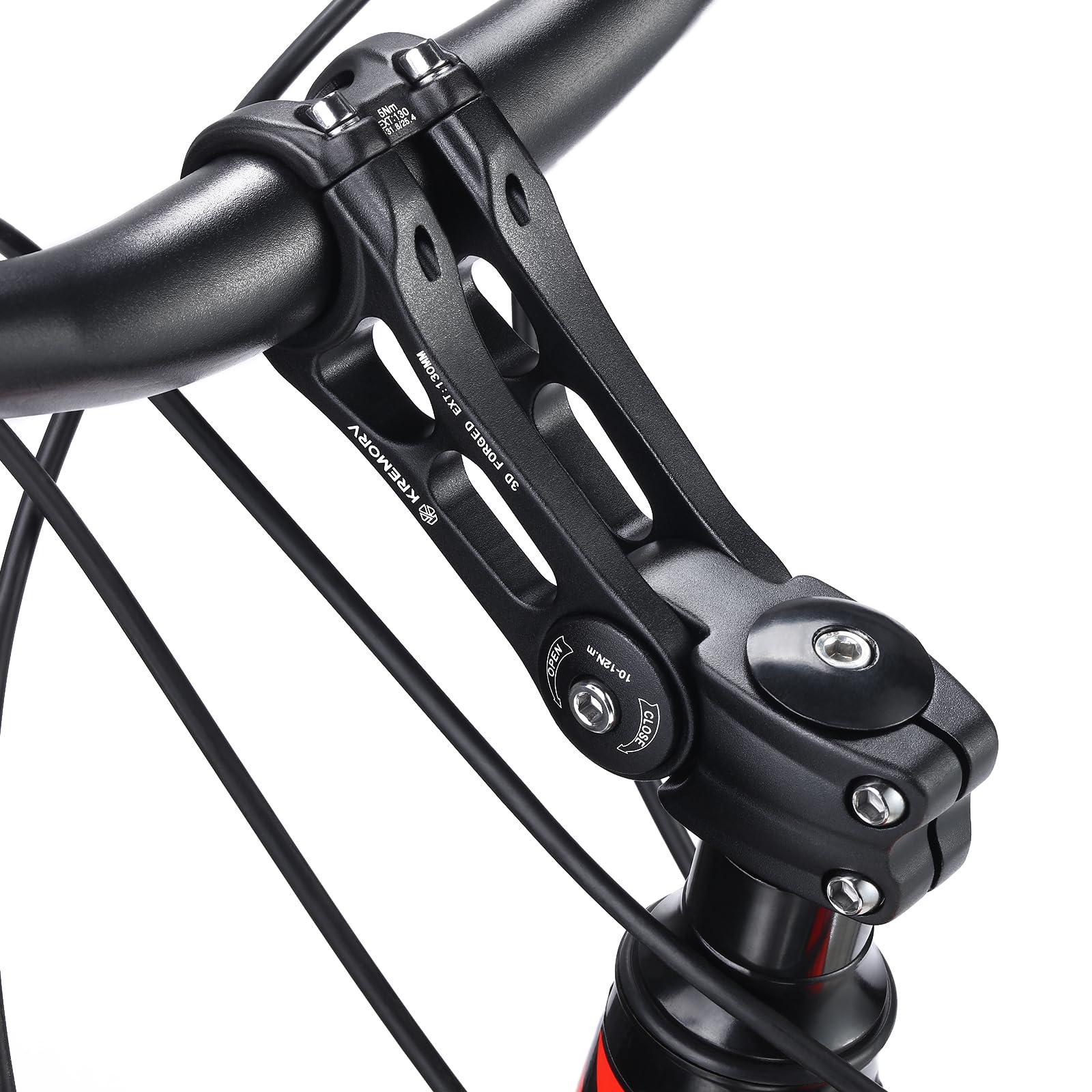 Universal Bike Stem 25.4mm & 31.8mm Adjustable Bicycle Stem Riser - 110mm & 130mm Length for MTB, Road Bike, BMX - Perfect for Mountain Biking, Commuting & Urban Cycling