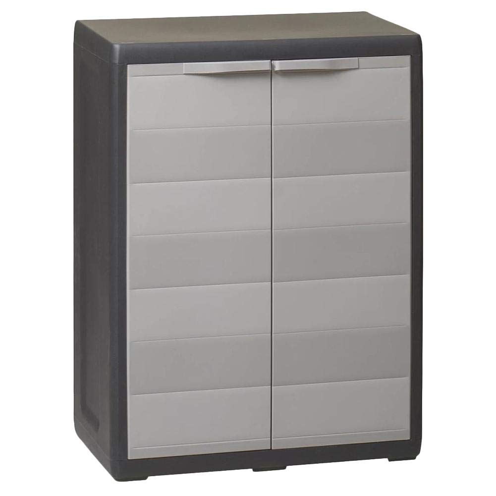 Lockable Polypropylene Storage Cabinet with 2 Adjustable Shelves - 25.6