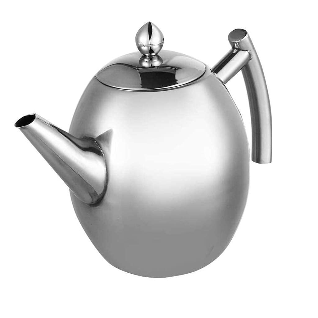 Premium Stainless Steel Tea Pot with Removable Infuser - Perfect for Loose Leaf Tea & Tea Bags - Dishwasher Safe & Heat Resistant - Ideal for Home, Office & Gift Giving