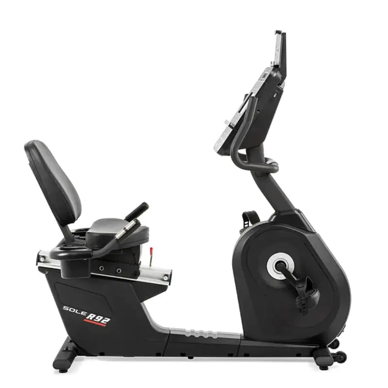 SOLE R92 Recumbent Exercise Bike for Home Gym - Magnetic Resistance, LCD Display, Comfortable Seat - Perfect for Low-Impact Cardio Workouts & Physical Therapy