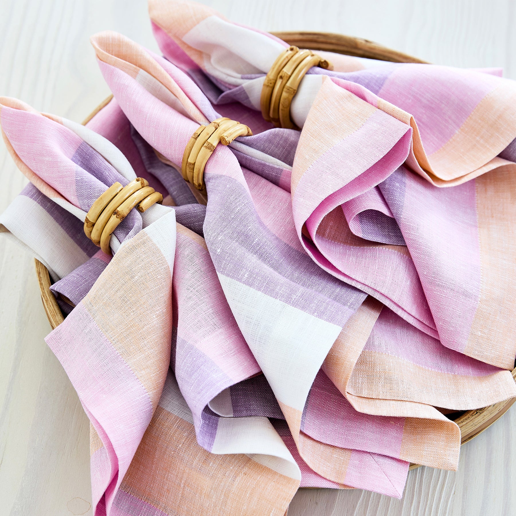 Premium Gelato Stripe Napkins - Set of 4 for Elegant Dining, Parties & Home Decor | Soft & Absorbent Paper Napkins for Weddings, Dinner Parties & Special Occasions