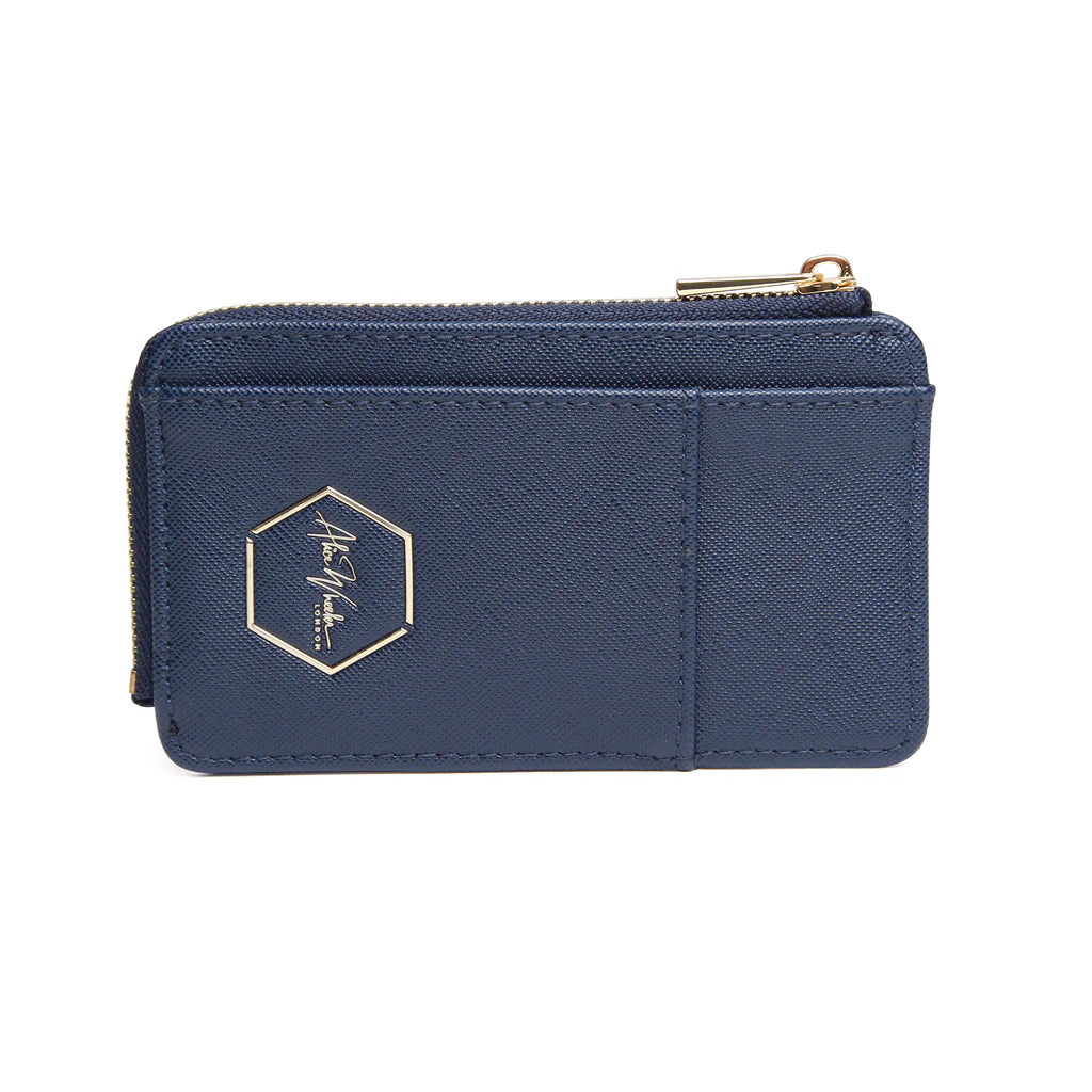 Alice Wheeler Honeycomb Bath Purse - Navy Blue Waterproof Cosmetic Bag for Travel & Gym | Perfect for Toiletries, Makeup, and Shower Essentials