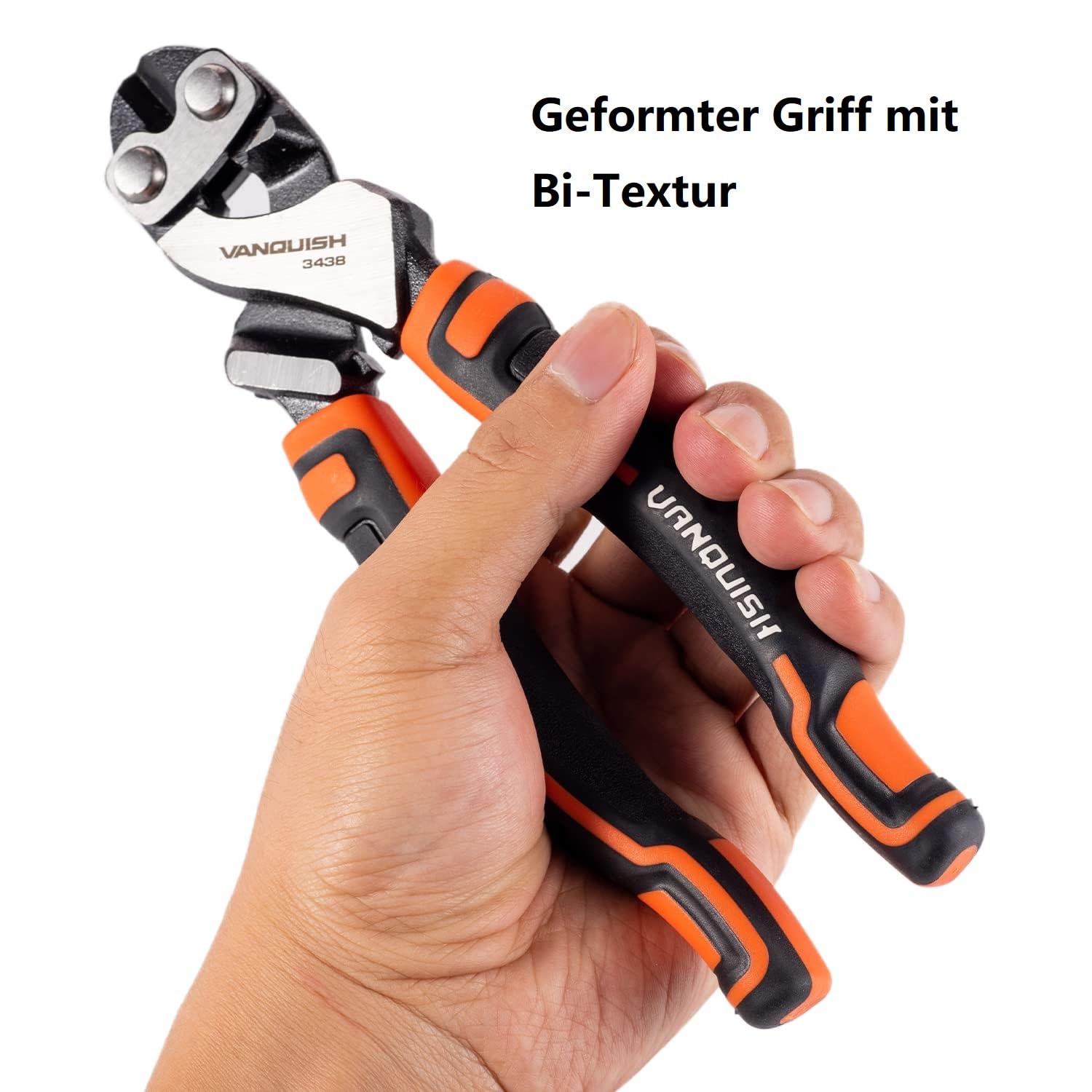 VANQUISH 8-inch Mini Bolt Cutter - Heavy Duty Cr-V Steel Wire & Bolt Cutting Tool for DIY, Construction, Emergency Repairs | Compact High Leverage Design for Nails, Chains, Fences & More